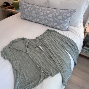 Eberjey Sage Green Pajama Set